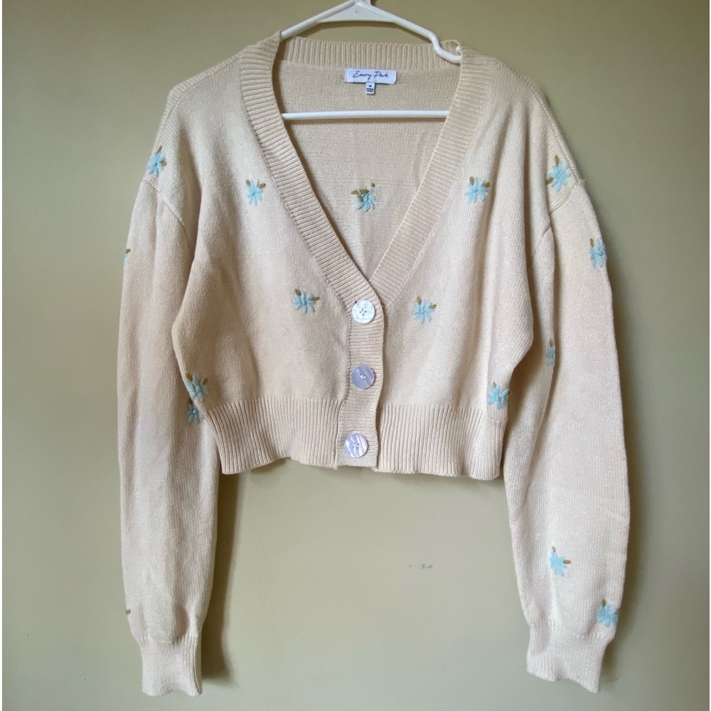 Floral Cropped Sweater